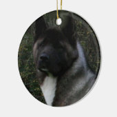 Akita-Pin Keramik Ornament (Links)