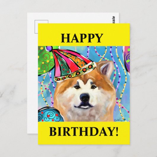 AKITA POSTKARTE (Vorne/Hinten)