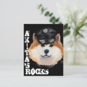 AKITA POSTKARTE (Stehend Vorderseite)