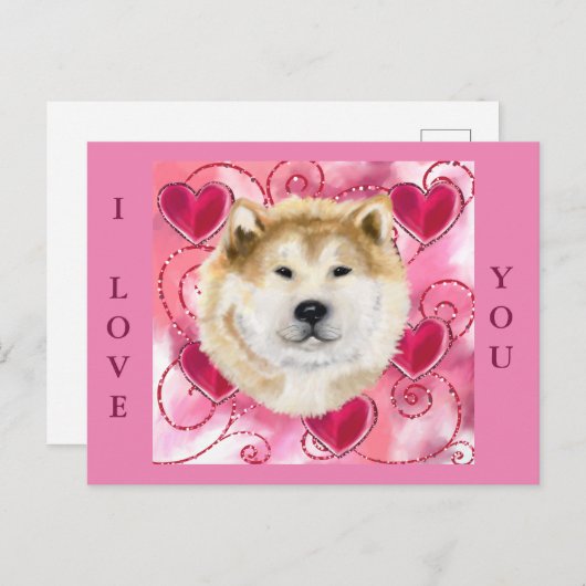 AKITA POSTKARTE (Vorne/Hinten)