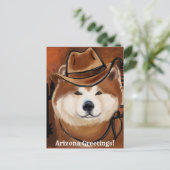AKITA POSTKARTE (Stehend Vorderseite)