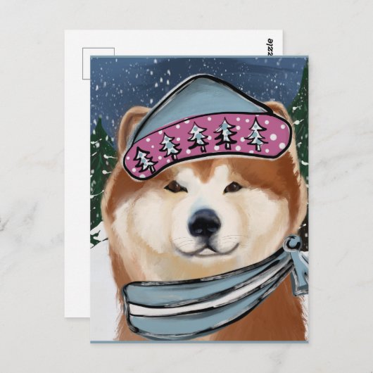 AKITA POSTKARTE (Vorne/Hinten)