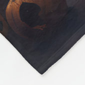 Akita Pumpkins Halloween Beängstigend Fleecedecke (Ecke)