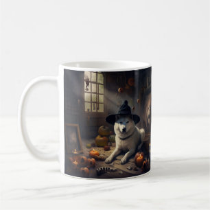 Akita Pumpkins Halloween Beängstigend Kaffeetasse