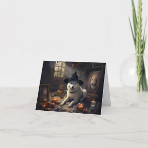 Akita Pumpkins Halloween Beängstigend Karte