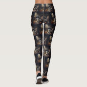 Akita Pumpkins Halloween Beängstigend Leggings (Rückseite)