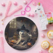 Akita Pumpkins Halloween Beängstigend Pappteller (Party)