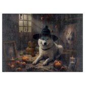 Akita Pumpkins Halloween Beängstigend Schneidebrett (Vorderseite)