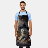 Akita Pumpkins Halloween Beängstigend Schürze (Getragen)