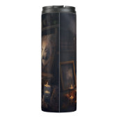 Akita Pumpkins Halloween Beängstigend Thermosbecher (Rückseite)