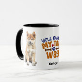 Akita Puppy-Hund, du machst meinen Schwanz Wag Tasse (Vorderseite Links)