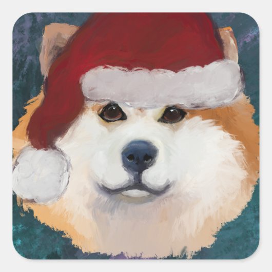 AKITA QUADRATISCHER AUFKLEBER (Vorderseite)