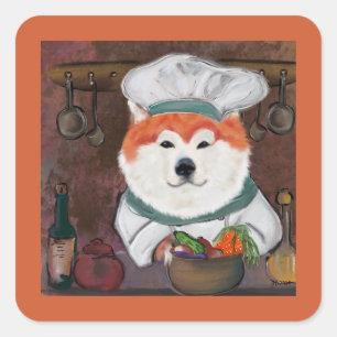 Akita Quadratischer Aufkleber