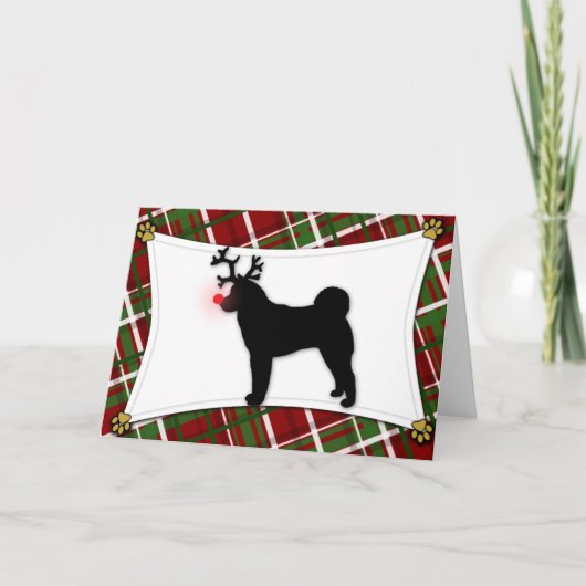 Akita-Ren-Weihnachtskarte Feiertagskarte (Vorderseite)