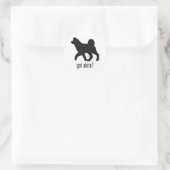 Akita Runder Aufkleber (Tasche)