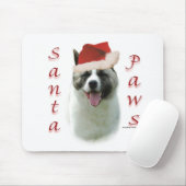 Akita Santa Paws Mousepad (Mit Mouse)