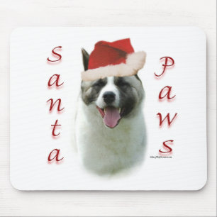 Akita Santa Paws Mousepad