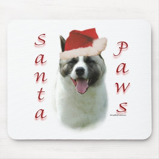 Akita Santa Paws Mousepad (Vorne)