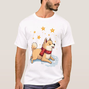 Akita Schneeballschlacht T-Shirt
