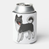 Akita - Schwarzweiß Dosenkühler (Kanne Rückseite)