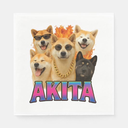 Akita serviette (Vorderseite)