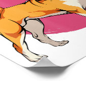 akita shiba inu dog japanese cherry blossom sakura poster (Ecke)