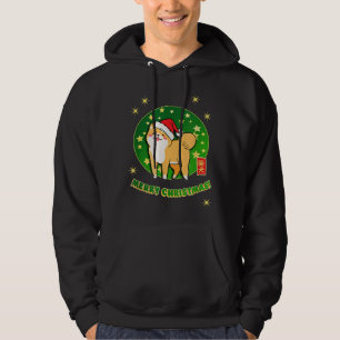 Akita Shiba Inu Weihnachtsstars Weihnachtsmannmütz Hoodie