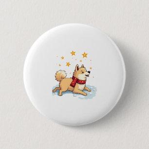 Akita Snowball-Kampf Button