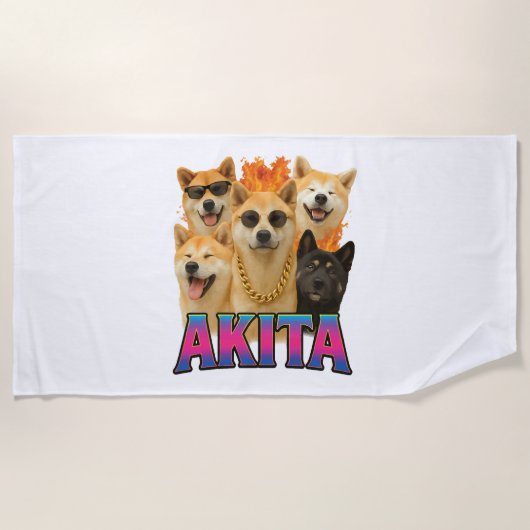 Akita strandtuch (Vorderseite)