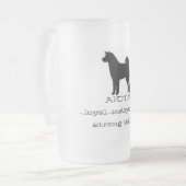 Akita-Tasse Mattglas Bierglas (Vorderseite Links)