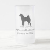 Akita-Tasse Mattglas Bierglas (Mittel)
