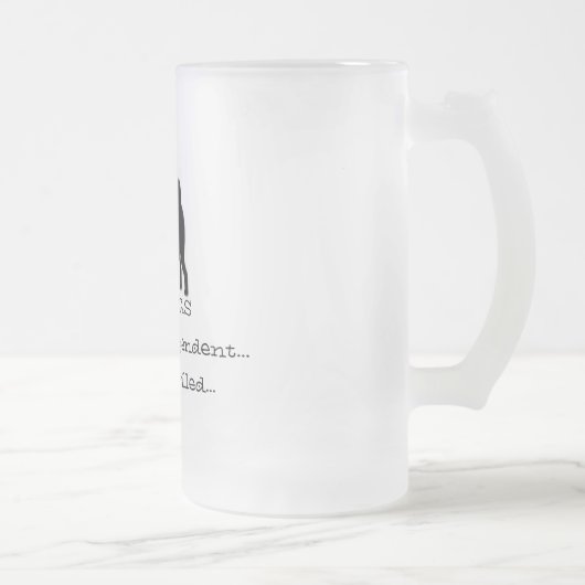 Akita-Tasse Mattglas Bierglas (Rechts)