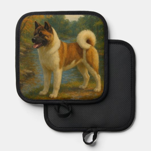 Akita Topflappen (Vorderseite/Rückseite)