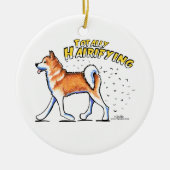 Akita Totally Hairifying Keramikornament (Vorne)