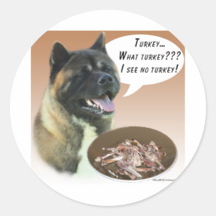 Akita Türkei Runder Aufkleber
