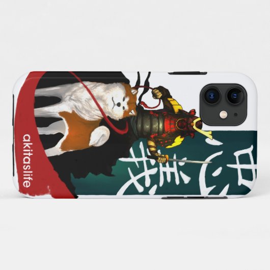 Akita und Samurais Case-Mate iPhone Hülle (Rückseite (Horizontal))