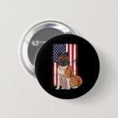 Akita USA Flag Button (Vorne & Hinten)