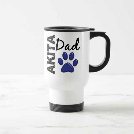 Akita-Vater 2 Reisebecher (Rechts)