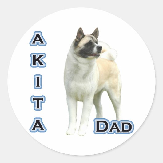 Akita Vater 4 - Aufkleber (Vorderseite)