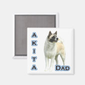 Akita Vater 4 - Magnet (Vorderseite/Rückseite)