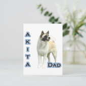 Akita Vater 4 Postkarte (Stehend Vorderseite)