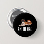 Akita Vater Button (Vorne & Hinten)