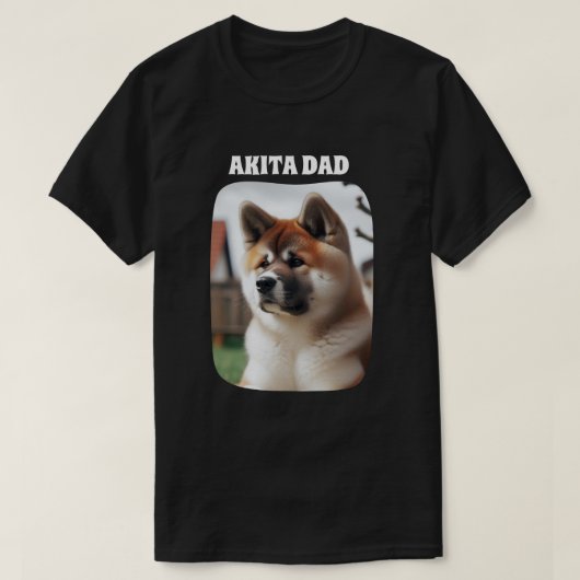 Akita Vater Custom Dog Foto Geschenk für Hunde Vat T-Shirt (Design vorne)