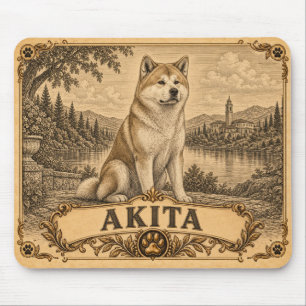 Akita, Vintage Heritage Hund Mousepad