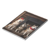 Akita von der Feuerstelle Weihnachten Notizblock (Rotiert)