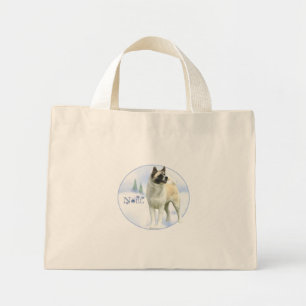 Akita Weihnachten Bag Mini Stoffbeutel
