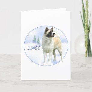 Akita-Weihnachten-Karte Feiertagskarte