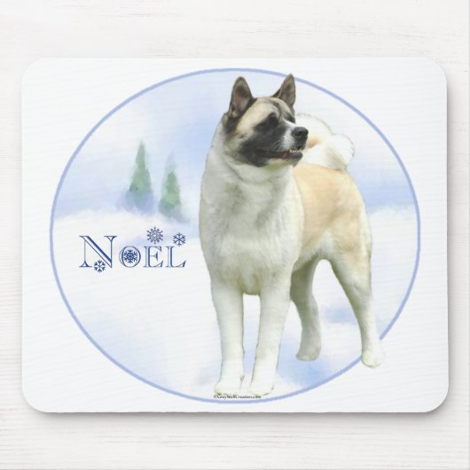 Akita Weihnachten Mousepad (Vorne)