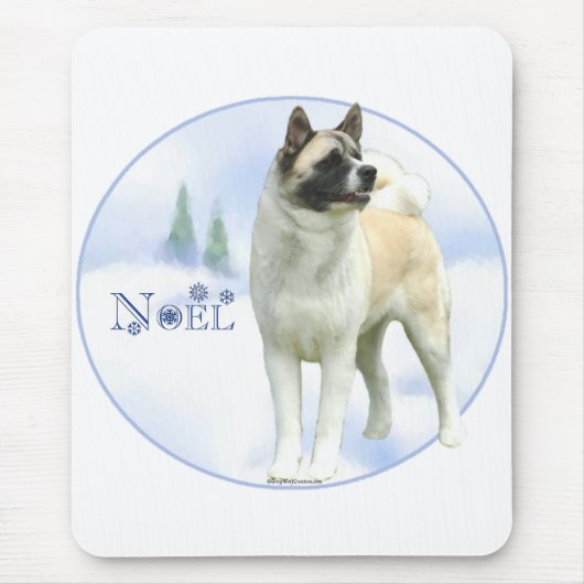 Akita Weihnachten Mousepad (Vorne)