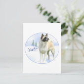 Akita-Weihnachten-Postkarten Feiertagspostkarte (Stehend Vorderseite)
